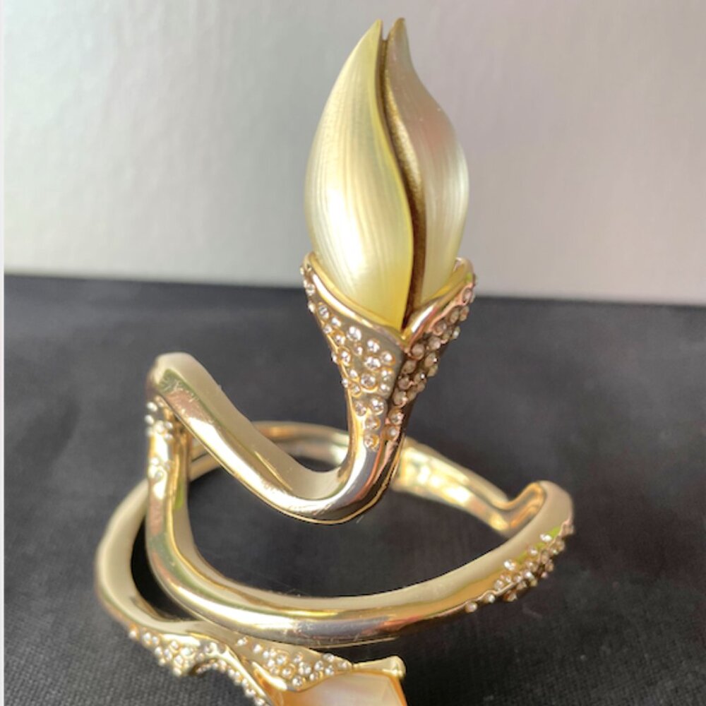Alexis Bittar | Lucite & Crystal Flower Bud Cuff